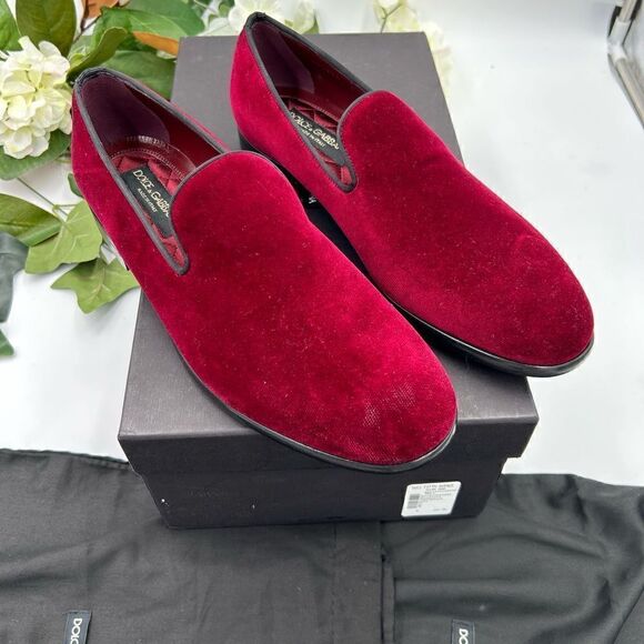 Men’s dolce and Gabbana velvet loafers size 7 made in Italy - Picture 5 of 11